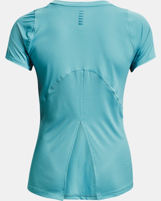 Women's UA Iso-Chill Run Short Sleeve, Blue, pdpMainDesktop image number 7
